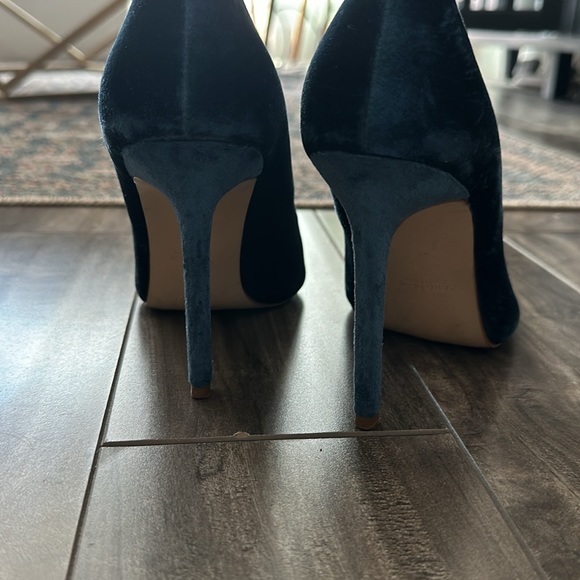 Zara velvet blue heels - Picture 4 of 4